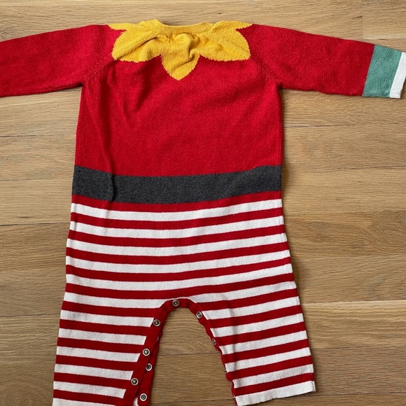Angel Dear Christmas Elf Sweater Romper 6-12 mos - Picture 3 of 6